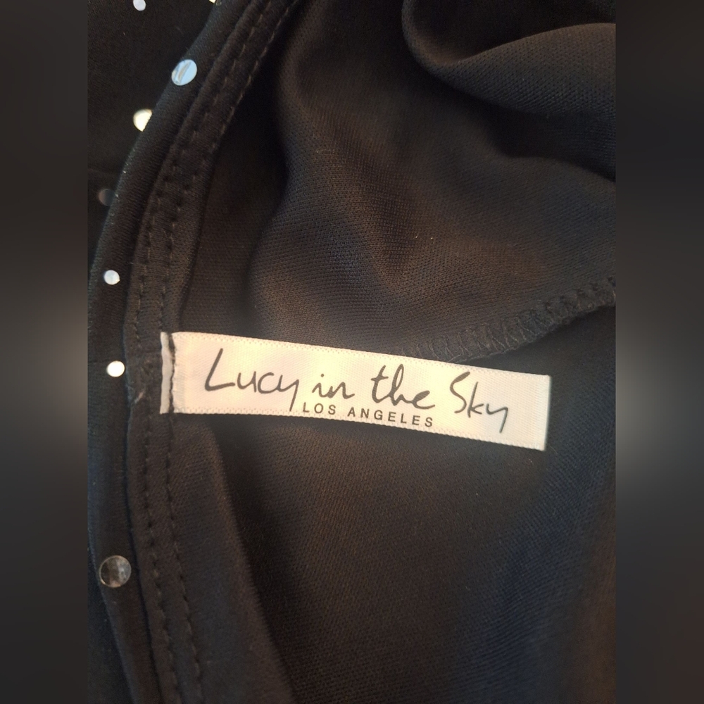 Lucy in the Sky Black and White Mini Dress - Picture 6 of 7